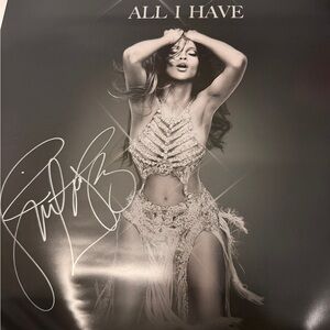 jennifer lopez signed poster